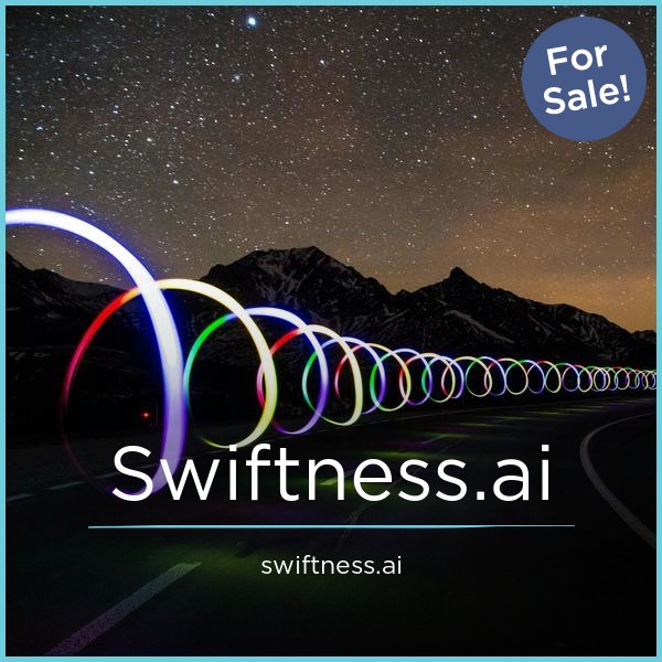 Swiftness.ai Domain Name / Brand available for your AI Venture Startup! #ArtificialIntelligence #chatgpt4o #Chatbot #robots #autobot #autonomous @Tesla @ChatGPTapp @GoogleAI @IBMData @OpenAI @SwissCognitive More One-Word .ai Domains available at InternetAddressSolutions.com