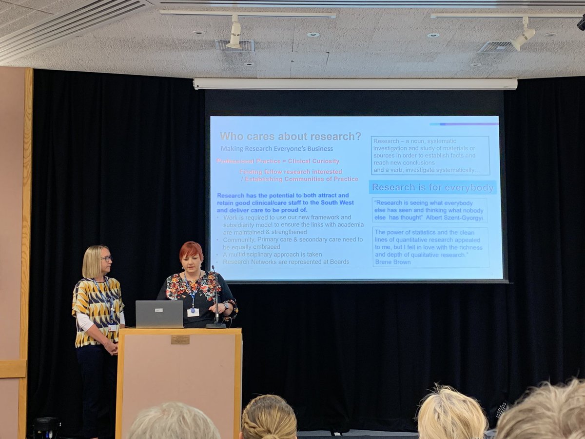 @GinaSargeant and @carrie_biddle setting the scene for how & why research is for everyone - including NMAHPs - across @ICSOneDevon @TSDFT_AHPs @TorbaySDevonNHS