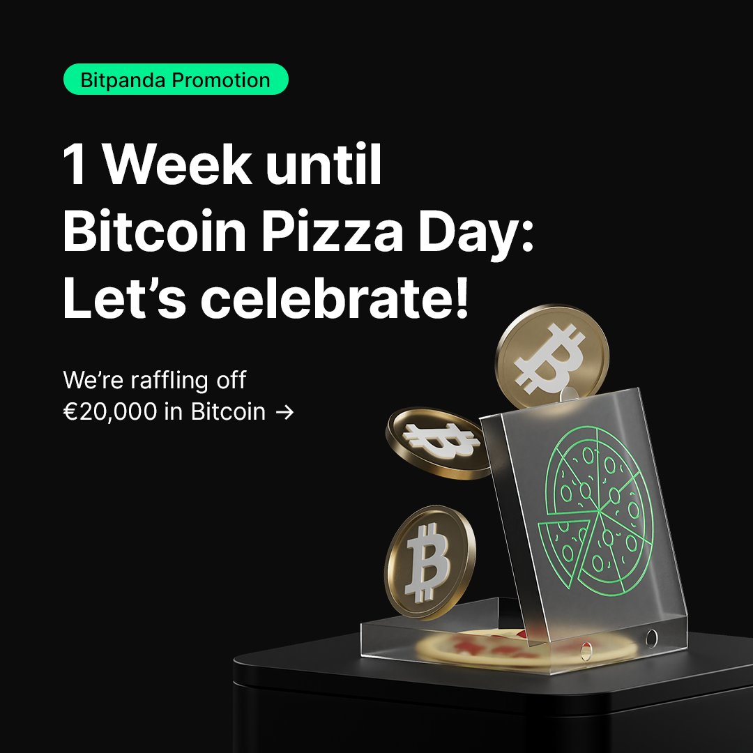 On the 22nd of May, the global crypto community will celebrate #Bitcoin  Pizza Day - the anniversary of the first real-world Bitcoin transaction,  where two extra large pepperoni pizzas were purchased for
