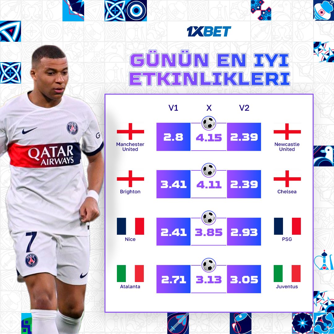 🏴󠁧󠁢󠁥󠁮󠁧󠁿🇫🇷 Çarşamba gününün en ilginç maçları

💰 1xBET'in güvenilir bahisleriyle maçları daha da ilginç izleyin

📲 Bahis yap ➡️➡️➡️ tapxlink.com/line_tw