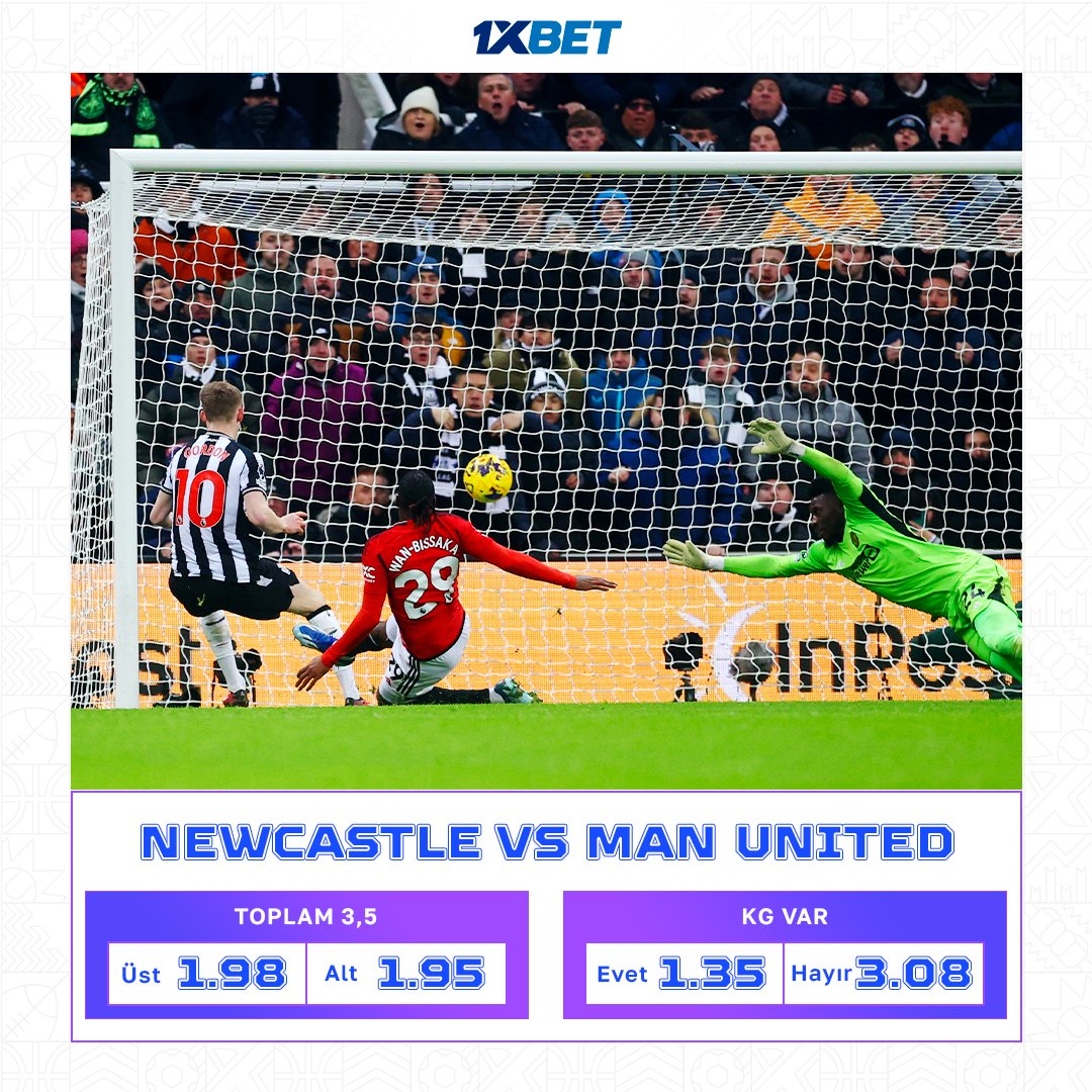🏴󠁧󠁢󠁥󠁮󠁧󠁿 Newcastle 🆚 Man United 

🏆 İPL'de Avrupa Kupası için çekişmeli bir mücadele

😤 Manchester kazanmalı

MU gelecek sezon Avrupa Kupasız mı kalacak?

Favorinize bahis yapın ➡️ tapxlink.com/england_premie…