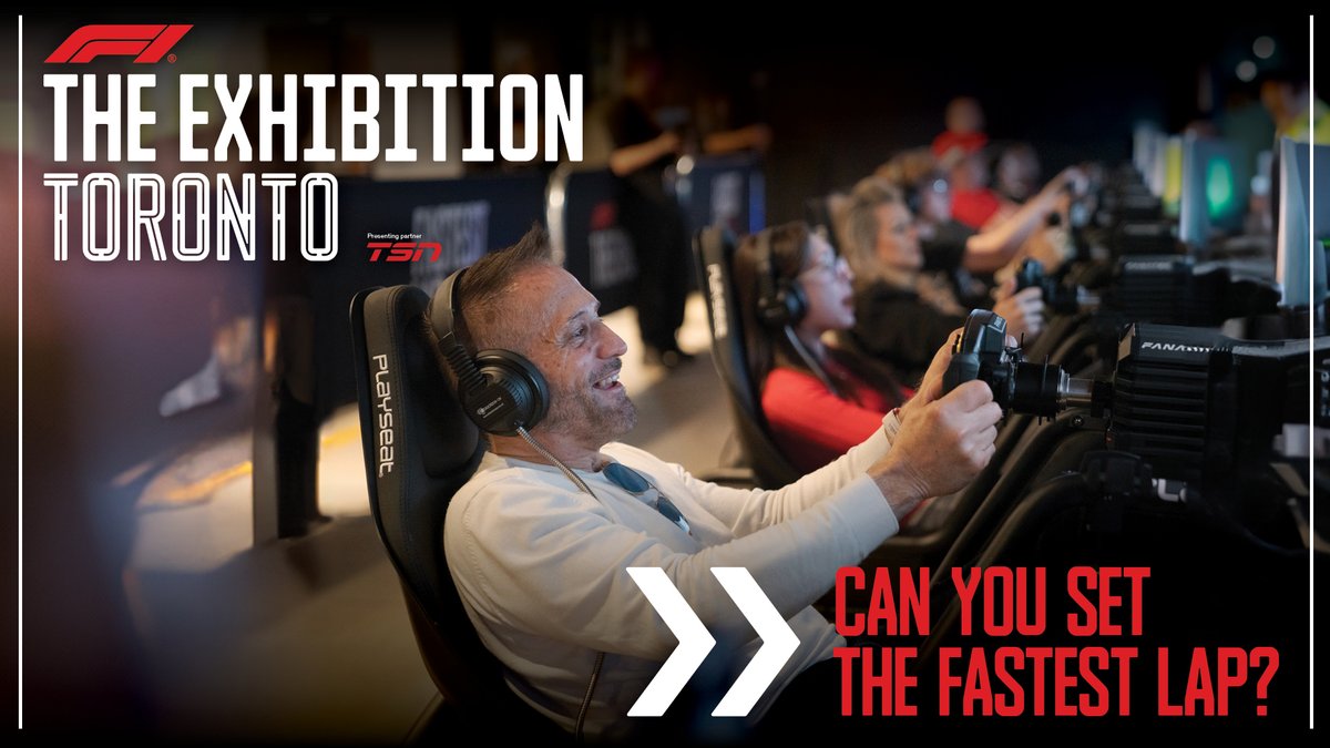 Can you set the fastest lap at the Formula 1 Exhibition Toronto? 🏁  

Experience what it's like to get behind the wheel of an F1 car in our racing simulators 🔥  

Book now with your exhibition tickets 👉 F1Exhibition.ca   

#F1 #Formula1 #simulator #simracing #playseat