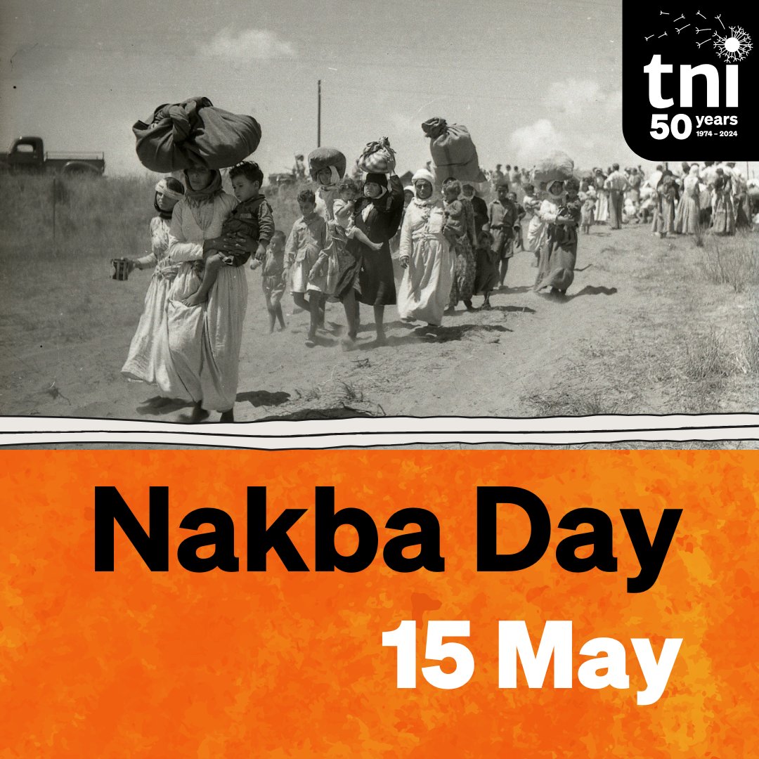 Each year on 15 May, Palestinians around the world mark the Nakba (catastrophe) of 1948 when Zionist armed forces attacked Palestinian cities, destroyed 530 villages, massacred 15,000 people, and forcibly displaced at least 750,000 Palestinians from their homeland.