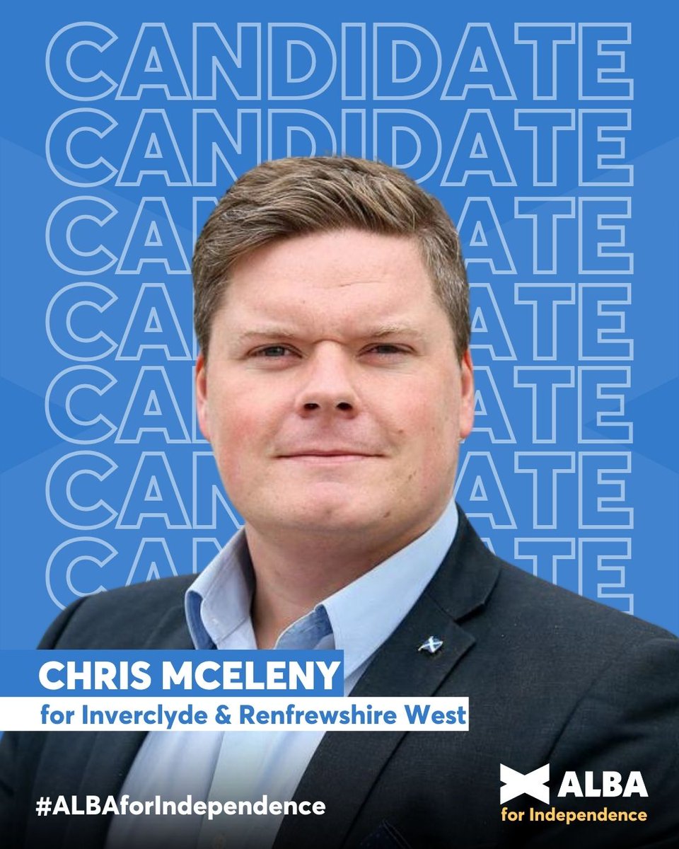 🗳️ Chris McEleny will contest Inverclyde and Renfrewshire West for ALBA at the next General Election

🗣️ 'I will be the only candidate on the ballot paper in Inverclyde and Renfrewshire West giving people the choice to vote for independence.”

👉 albaparty.org/former_snp_dep…