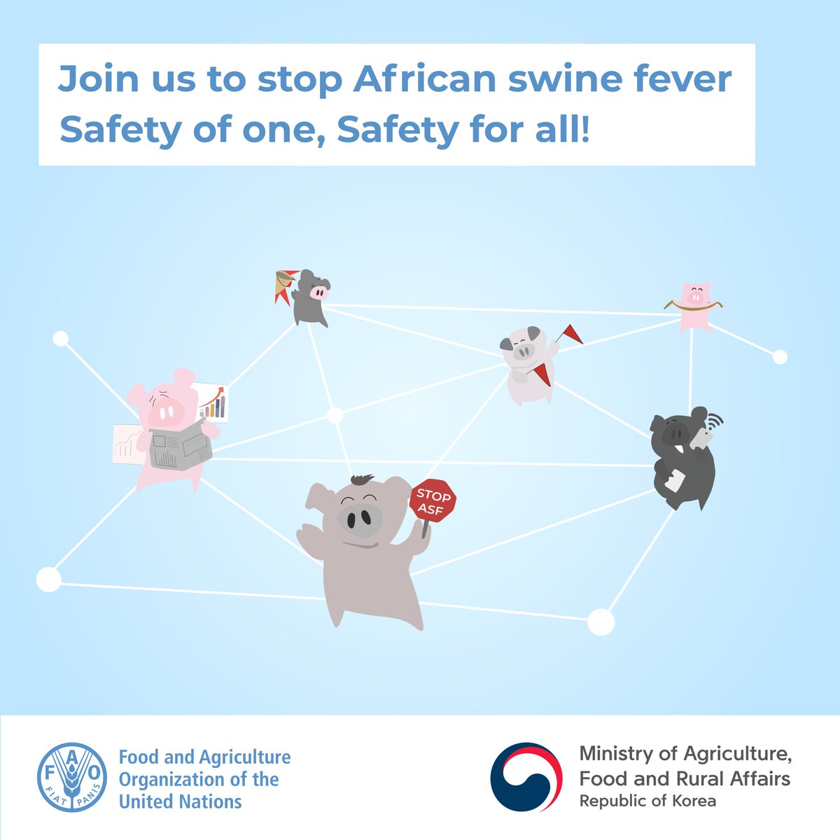 Join the fight against #AfricanSwineFever! The launch meeting of the #ASF info exchange platform is happening in Bangkok 🇹🇭 on 12-13 June 2024. Thanks to @doddtra and @mafrakorea for their support. Read more👉bit.ly/3xZEhlq #SafetyOfOneSafetyForAll