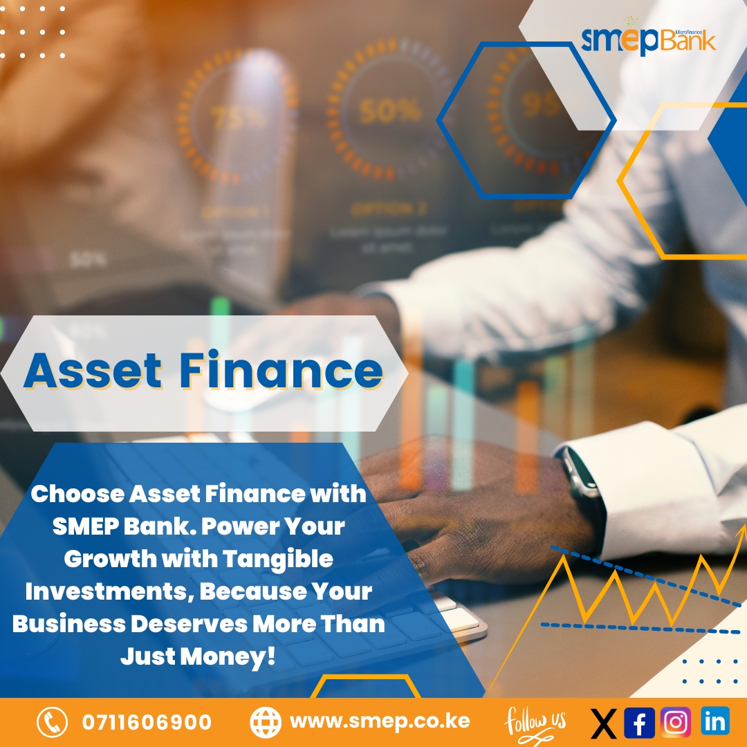 Accelerate Your Business Growth with SMEP Bank's Asset Finance Solutions.
Drive your success forward with tailored financing for essential assets.
Let's turn your business vision into reality!
#SMEPBank #AssetFinance #BusinessGrowth #FinancialSolutions