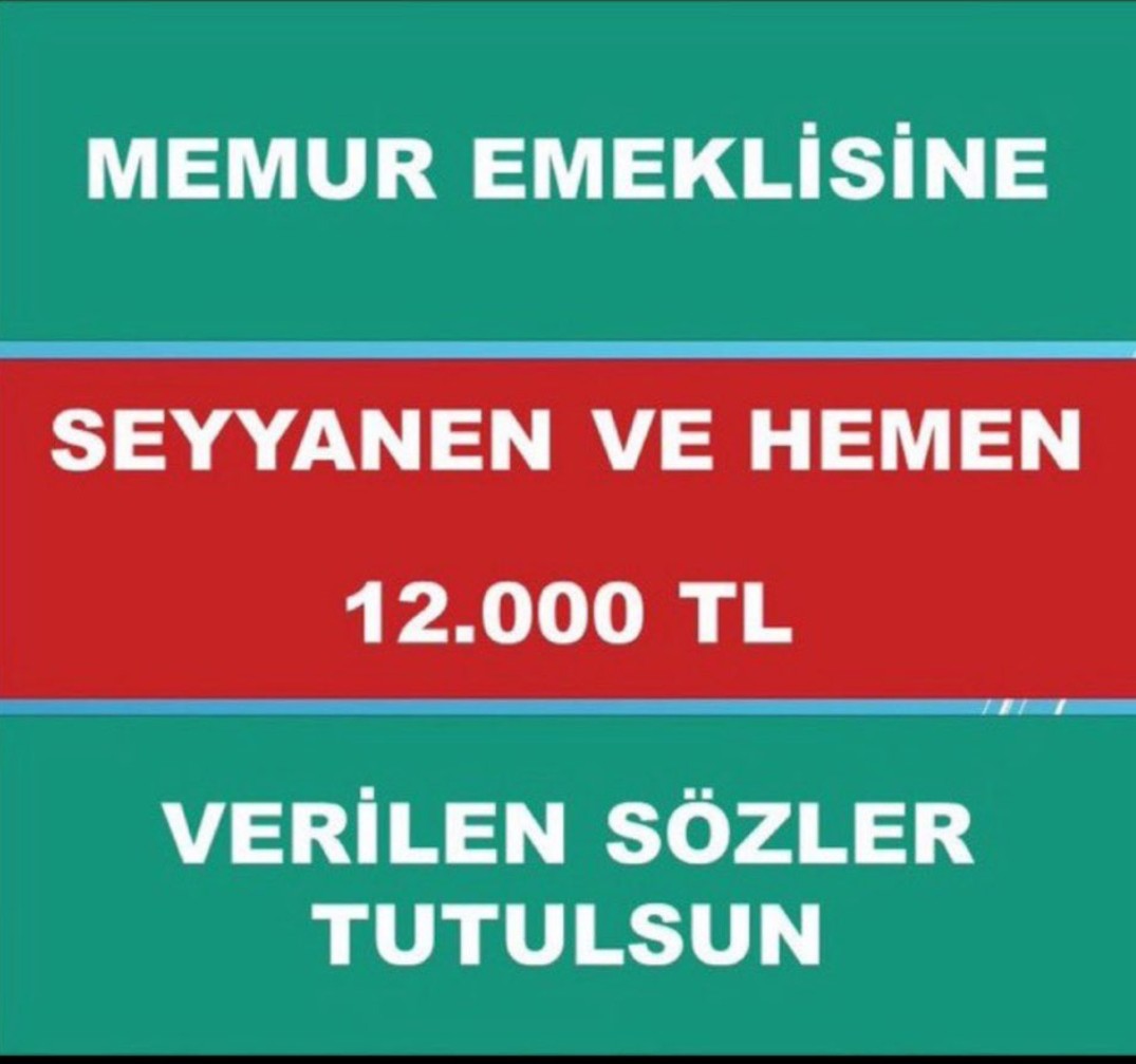 Seyyanen zam Verilmedi 
Seyyanen zam Verilmedi
11 aydır eksik maaş alıyoruz. Nokta
#MemurEmeklisineEkMaddeZulmü
#SeyyananZam
#EmekliMemur