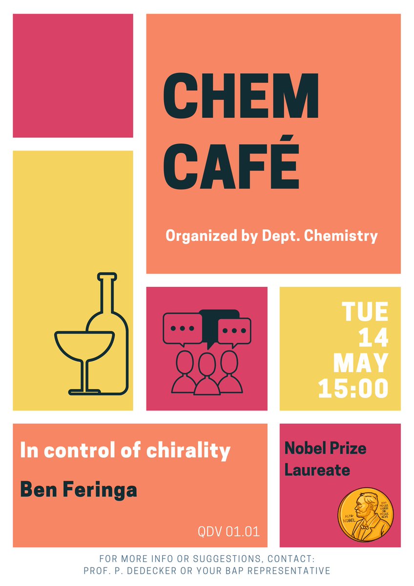 KULeuvenChemie (@kuleuvenchemie) on Twitter photo Many thanks to professor Ben Feringa for the very inspiring lecture at our previous edition of ChemCafé <a href="/kuleuven_fwet/">Fac Wetenschappen</a> Many thanks to professor Ben Feringa for the very inspiring lecture at our previous edition of ChemCafé <a href="/kuleuven_fwet/">Fac Wetenschappen</a>
