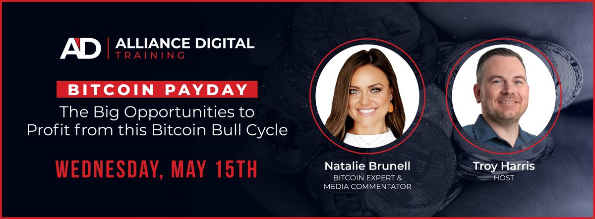 To hear Bitcoin analysis and my predictions for the next few months, make sure to tune in to this livestream, happening today! alliancedigital.live/register