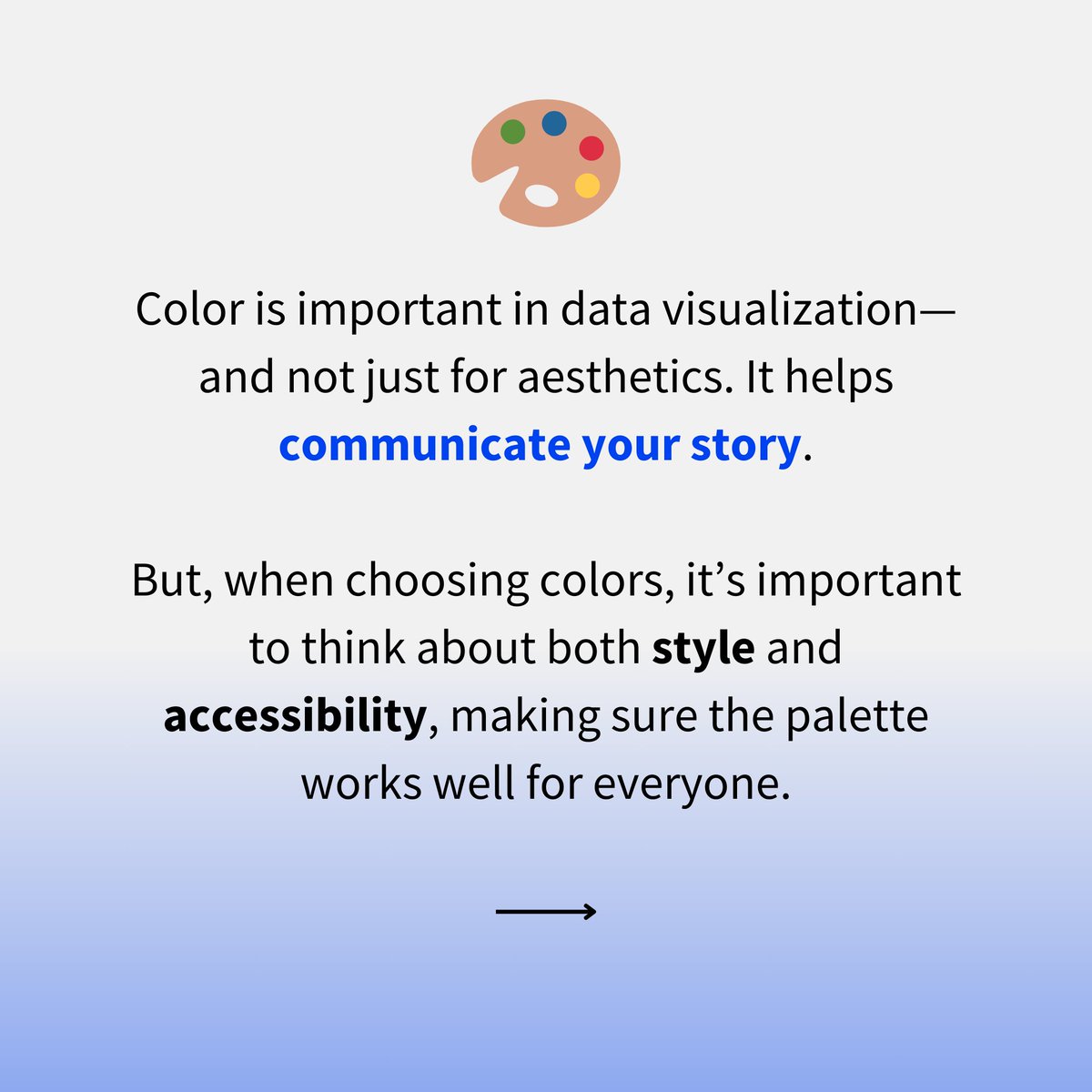 f_l_o_u_r_i_s_h's tweet image. (1/2) Color is an essential part of data storytelling - but are you making wise color choices?

Here are some simple tips to ensure your color palette makes your data visualizations stand out 📊🎨