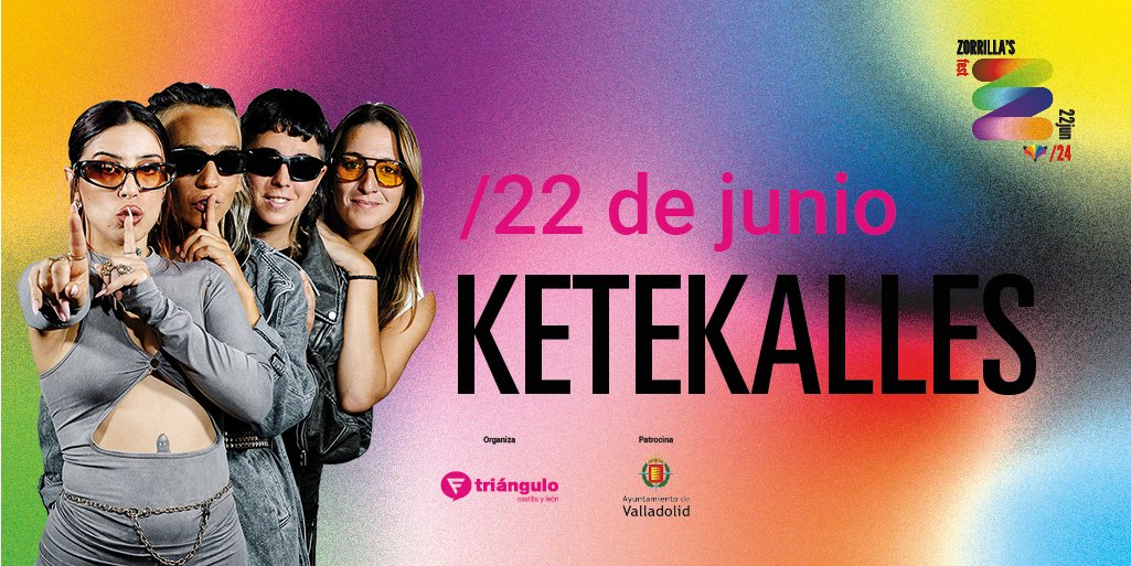Lo estabais esperando. Tenemos primera confirmación para el #ZorrillasFest24. Abrirán escenario las catalanas Ketekalles. Fusión de rumba, funk, hip hop, rock, pop y ritmos latinos para abordan la migración, el machismo, las infancias, el capitalismo y su impacto en la mujeres.