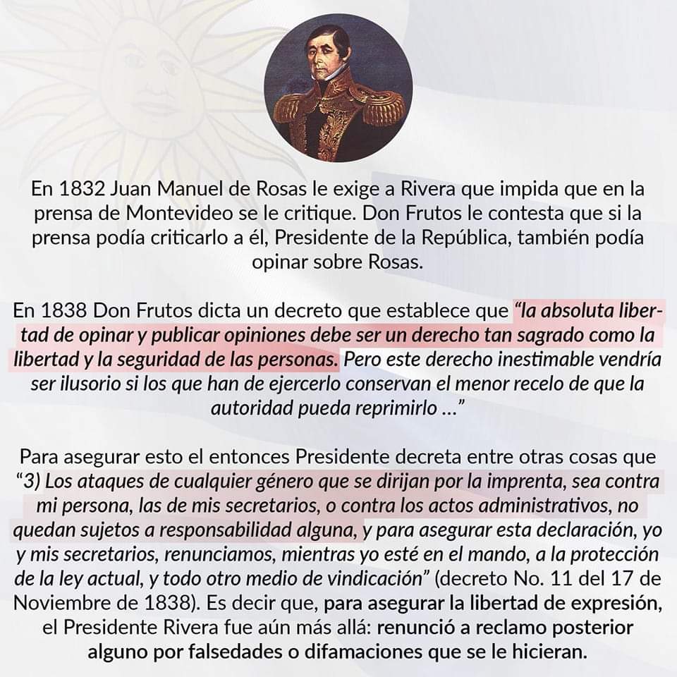 Taquito Militar es la piedra en el camino de la Democracia de Uruguay
@LuisLacallePou puede vetar los artículos de la recién aprobada ley de medios que atentan contra la libertad de prensa
Esta en las manos de @PresidenciaUy hacer que nuestra democracia sea más fuerte, no + debil