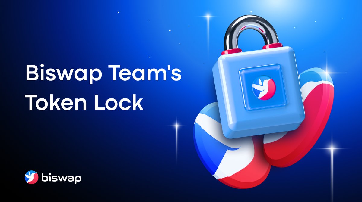 🔒Team's Tokens Lock!🔒 Biswap team is taking a major step towards transparency and trust-building: ✅ All team tokens to be locked for 36 months within next 72 hours ✅ Newly minted team's tokens will be minted directly to lock contract ✅ Proportional unlock every month
