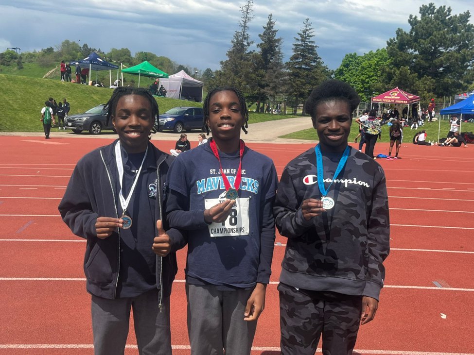 Ms. V. Filiplic (@p_sjoa_tcdsb) on Twitter photo SJOA Track & Field team earned 4 medals at the TDCAA Track & Field Championships! Mavericks leading the way were Jonathan, Joshua & Nathaniel with 1st, 2nd & 3rd in the Para 100m. Chidera placed 3rd in the Senior girls Shot put! METROs are next! <a href="/SJOA_TCDSB/">St Joan of Arc Catholic Academy TCDSB</a> <a href="/TCDSB/">Toronto Catholic District School Board</a> @TCDSB_PAguiar SJOA Track & Field team earned 4 medals at the TDCAA Track & Field Championships! Mavericks leading the way were Jonathan, Joshua & Nathaniel with 1st, 2nd & 3rd in the Para 100m. Chidera placed 3rd in the Senior girls Shot put! METROs are next! <a href="/SJOA_TCDSB/">St Joan of Arc Catholic Academy TCDSB</a> <a href="/TCDSB/">Toronto Catholic District School Board</a> @TCDSB_PAguiar