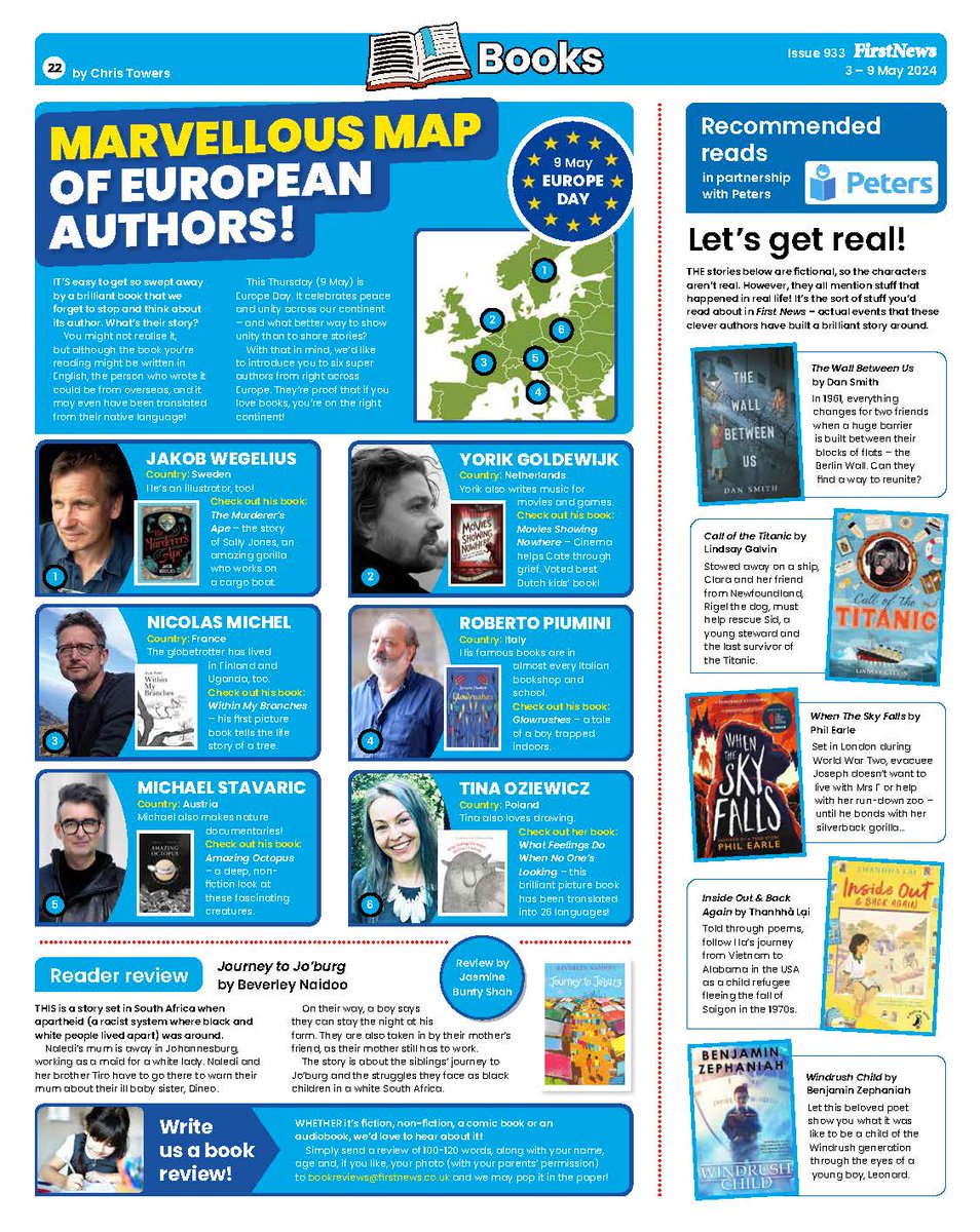 🌍⛴️✈️ Travel around Europe with Pushkin Children's translated authors. Featured in @First_News! Have you read them all? pushkinpress.com/all-books/push…