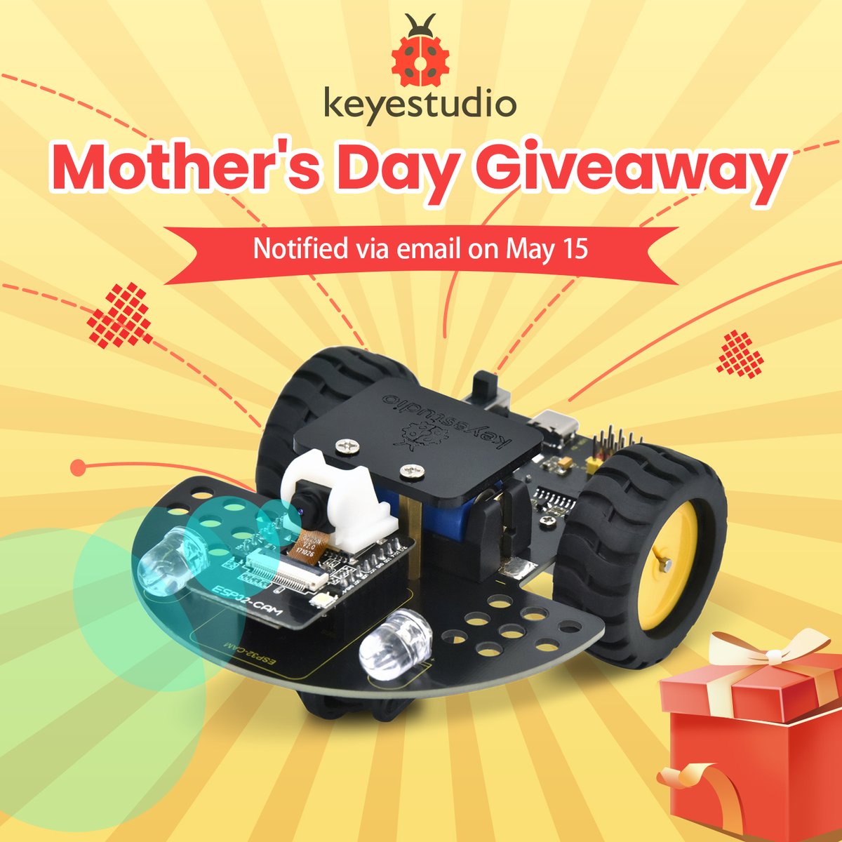 #keyestudio 🐞 keyestudio.com 🎉 Congratulations to our Mother’s Day Giveaway winner! 🎉 To all who entered the Keyestudio's Giveaway, my heartfelt greetings! 🌟We have contacted our lucky winners via email. 🏆🎁Please continue to follow and support Keyestudio! There