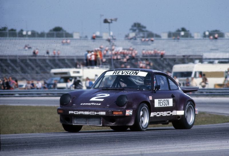 Peter Revson wheels his car around the Daytona road course during the fourth and final race of IROC’s inaugural season in 1974. #IROC #InternationalRaceofChampions