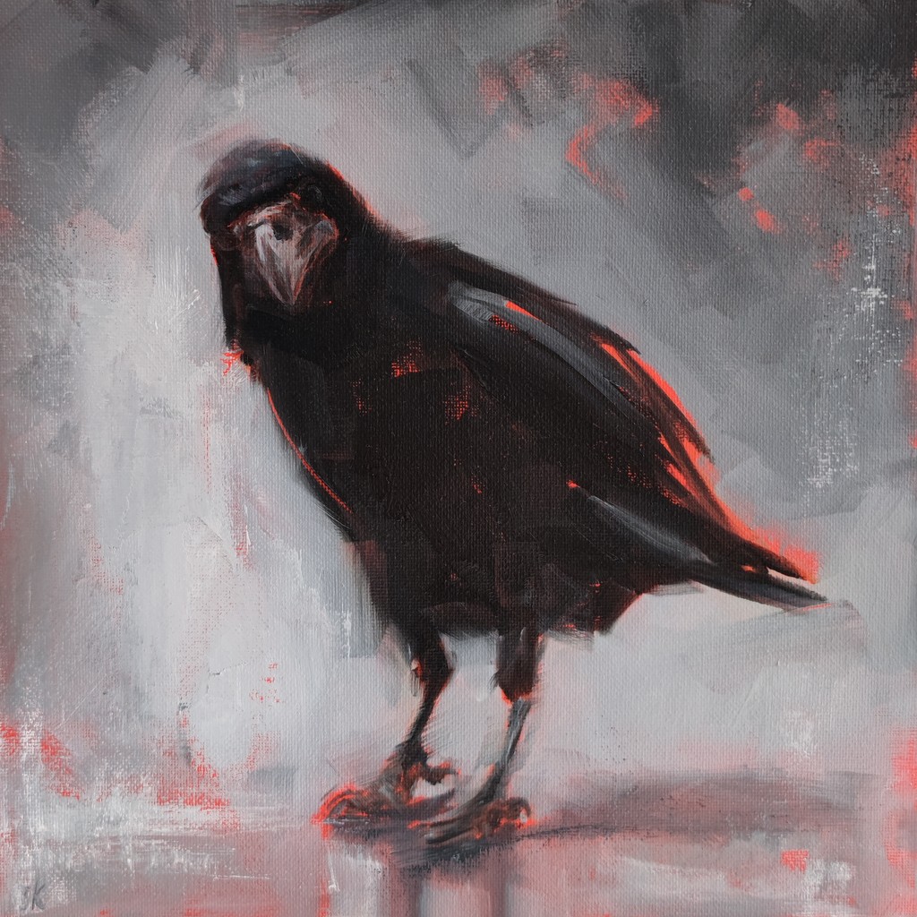 Embarking on a journey into the mysterious realm of corvids with this captivating crow painting! 🖤🎨⁠ ⁠ Special shoutout to @Snapshotcrows for the captivating reference⁠ khortviewprints.etsy.com/listing/144512… 🛩️my shop with original paintings is on vacation until 01 June🛩️⁠