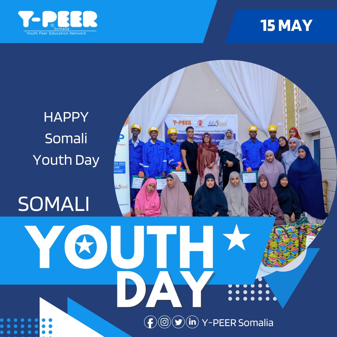 Happy Somali National Youth Day! Today, we celebrate the legacy of the Somali Youth League and the incredible potential of our youth. Let's continue to inspire and support each other in building a brighter future. #SomaliYouthDay #YPeerSomalia #YouthEmpowerment #SYL #Ypeer