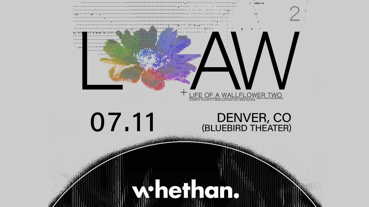 🌸SHOW ALERT!🌸 Party Guru Productions welcomes you to join us for the 'Life of a Wallflower Two' tour ft Whethan on Thursday, July 11th at The Bluebird Theater! Tickets on sale now 🎟️: loom.ly/n20Htqs
