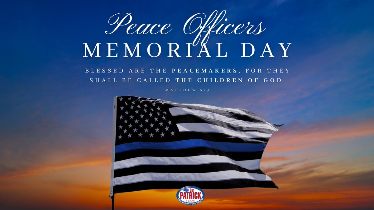 On Peace Officers Memorial Day, we remember and honor the heroes who have made the ultimate sacrifice in the line of duty. Their bravery and selflessness will never be forgotten. #BackTheBlue #NationalPoliceWeek