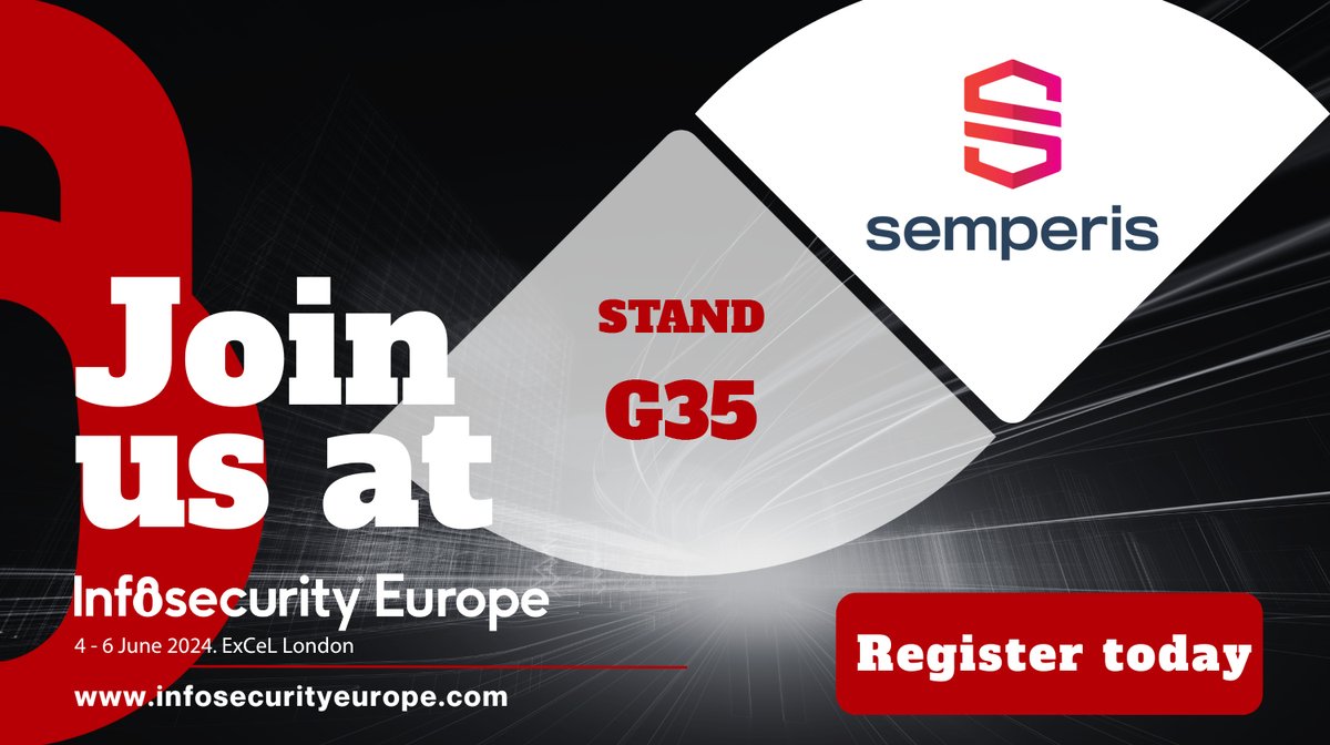 We're delighted to be part of #Infosec2024! Join us on June 4-6 at ExCeL London to experience: ✔️ Expert industry insights ✔️ Endless networking possibilities ✔️ Hands-on learning opportunities ✔️ 400+ top #cybersecurity exhibitors Register here! infosecurityeurope.com/en-gb/lp/regis…
