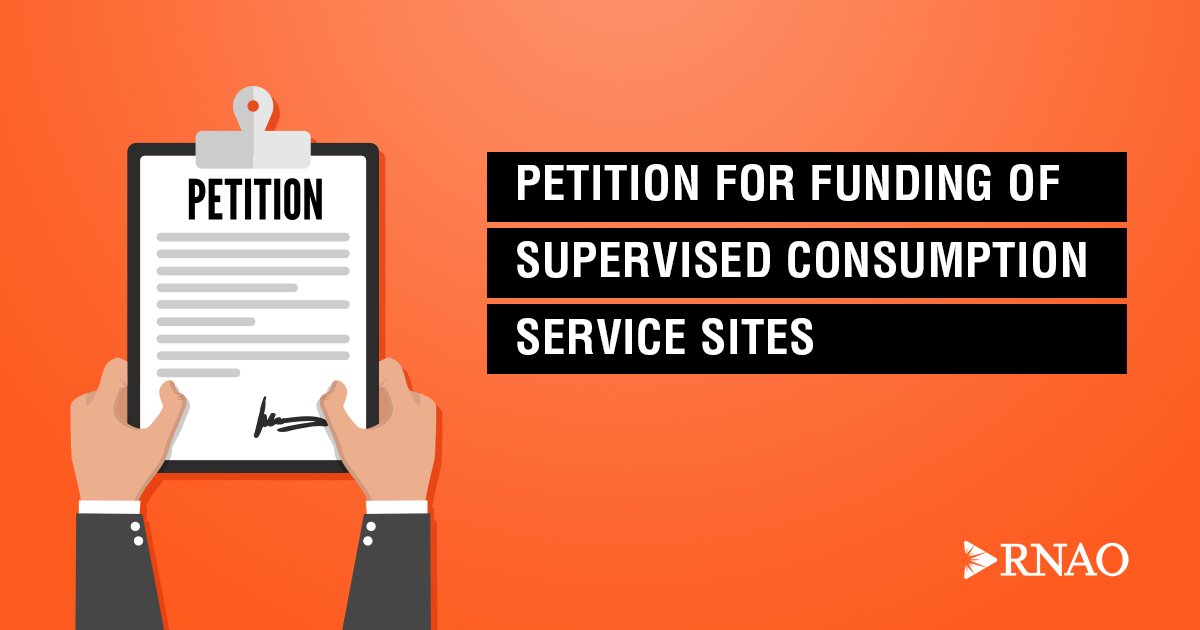 🚨WHAT ONTARIO NEEDS: A #HarmReduction approach including supervised consumption, drug checking, safer supply & the decriminalization of personal possession that saves lives.

✅HOW: Print, sign & circulate our petition calling Ontario gov't to #FundSCS: RNAO.ca/media/7279/dow…