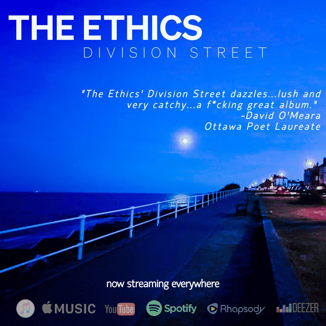 Today! So happy that The Ethics’ ‘Division Street’ is now streaming everywhere. Thanks so much to all who are listening and sending messages, it’s much appreciated. See you June 14 at the party Irene's Pub