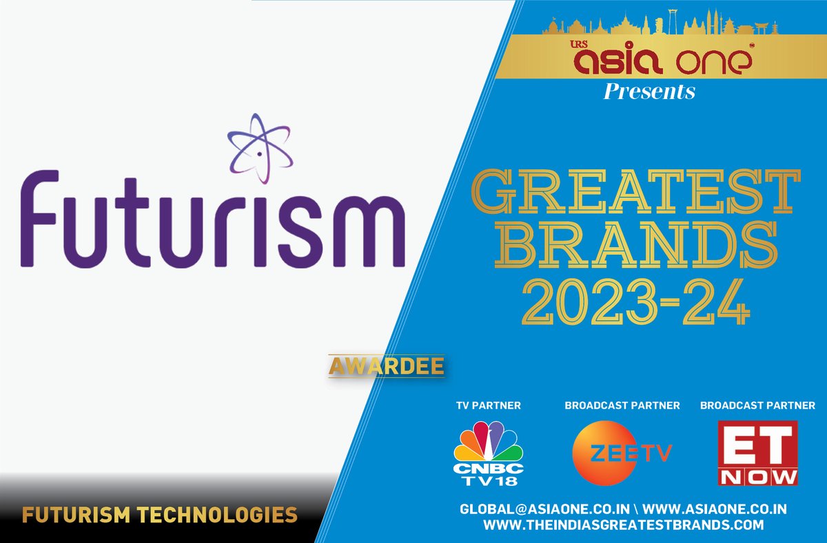 Big News! #FuturismTechnologies is named one of the Greatest Brands 2023-24 by @AsiaOneMagazine! Thanks to Mr. Sheetal Pansare and our team, we continue to set benchmarks in #AI, #Cybersecurity, #IoT, and more. #GreatestBrands202324 #DigitalTransformation #TechExcellence