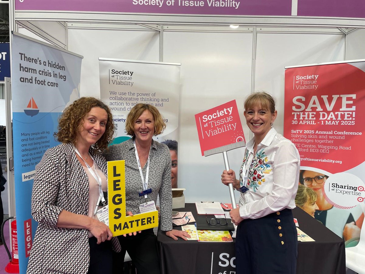 Busy bees at @PrimaryCareShow today - visit us on stand 6. Our trustees @woundwitch63 @joswantvn @HewishJulie would love to talk to you about the Societies activities!