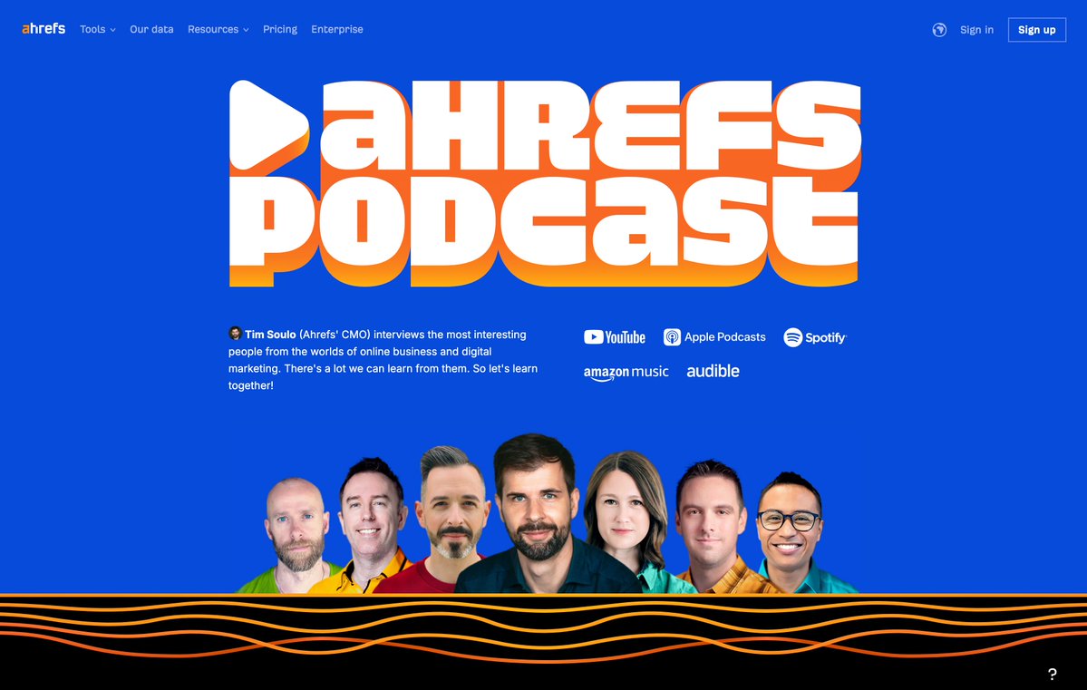 After a few years of thinking and hesitating, we finally launched a podcast: the Ahrefs Podcast! 🔥 (creative name, I know) ahrefs.com/podcast Surprise: It’s NOT about SEO.😲 Yes, Ahrefs is known as an SEO tool. But many of our customers wouldn’t necessarily describe