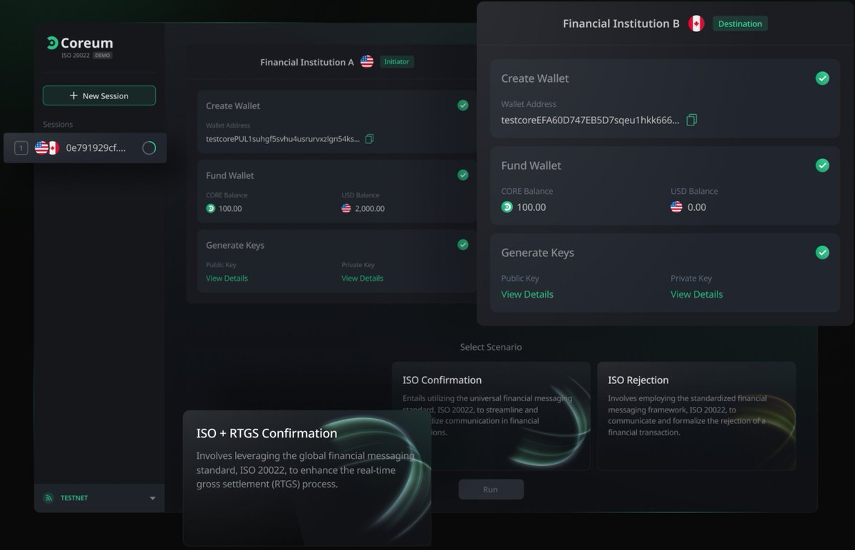 This is what $COREUM's ISO20022 Simulator looks like,
incase you haven't seen it yet.

#ISO20022 #Remittances #SmartTokens #SuperLedger #EGB #Coreum

coreum.com/iso20022