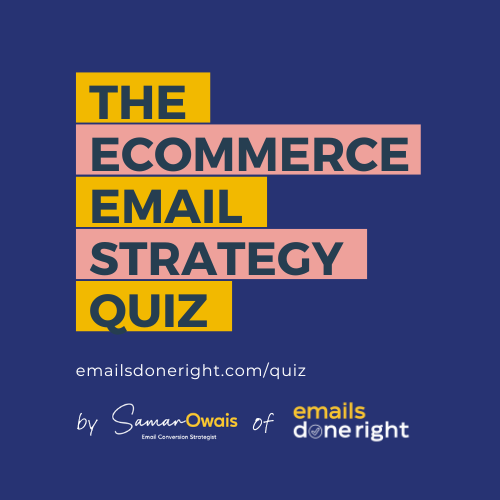 If you had the chance to test your email skills against mine... would you take it? The eCommerce Email Strategy Quiz is designed to test your email skills. It includes problems brands have come to me for help with. You’ll be testing your skills on actual real-brand problems.