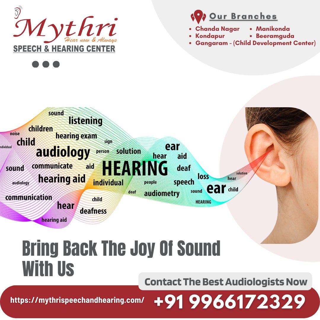 #JoyOfSound #HearingLoss #AuditoryHealth #AudiologyCare #SoundTherapy #BetterHearing #SpeechTherapy #MythriSpeechAndHearing #Audiologist #SpeechTherapist #HearingHealth #HealthyHearing #AudiologySpecialist #AudiologyCenter #HearingAids #AudiologyClinic #HearingLossSolution