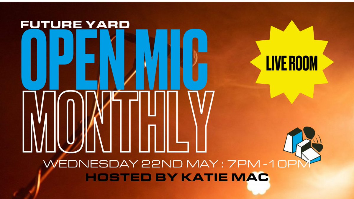 OPEN MIC IS BACK NEXT WEDNESDAY 22.05! We're taking over @future_yard's live room, once again. Hosted by @itiskatiemac, full details here: propeller.futureyard.org/programme/open…