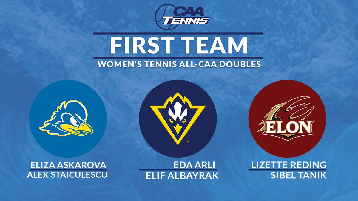 🎾 Here's a look at the Women's #CAATennis First Team All-CAA Doubles

bit.ly/3wrVkwj