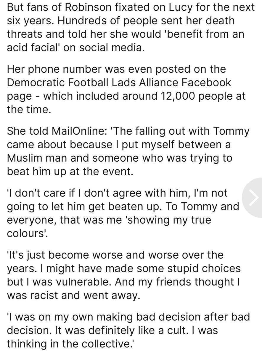 Thank you @ejdav172 from @DailyMailUK for covering the story of my time working with @TRobinsonNewEra for @RebelNewsOnline. This is why I’m so outspoken about #AndrewTate, in many ways I feel he is our monster. We need to close the lid on this Pandora’s box of violent misogyny.