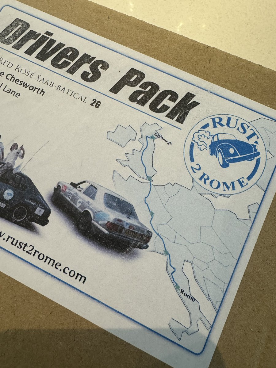 CarolineCheswo1's tweet photo. So this is my next adventure !! #bangerrally #rust2rome https://t.co/GnxWsWdR3K