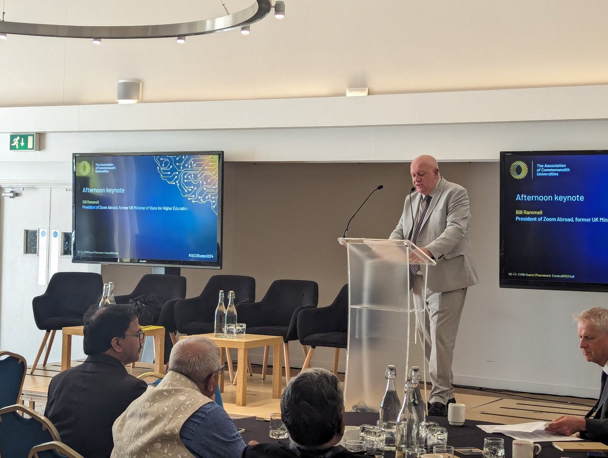 'Higher education is at the heart of the common good' - launching into the afternoon in style here at the #ACUSummit24 with a keynote address delivered by Bill Rammell, former UK #HigherEd minister and @zoomabroad president.