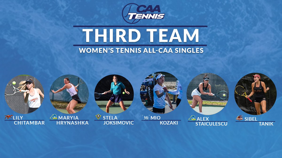 🎾 Round of applause for the Women's #CAATennis Third Team All-CAA Singles

bit.ly/3wrVkwj