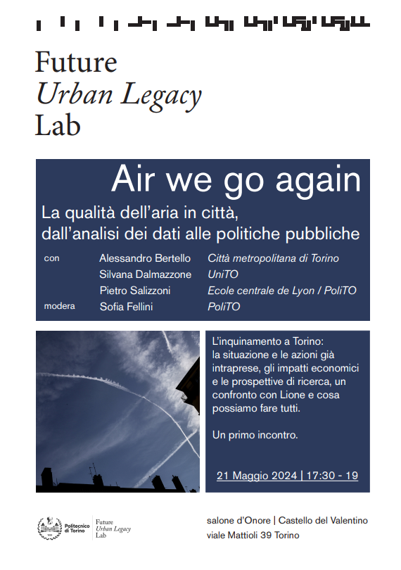 #AppuntamentiPoliTO 📅21 maggio 2024 - ore 17,30 Air we go again | La qualità dell’aria in città, dall’analisi dei dati alle politiche pubbliche ℹ️polito.it/ateneo/comunic…