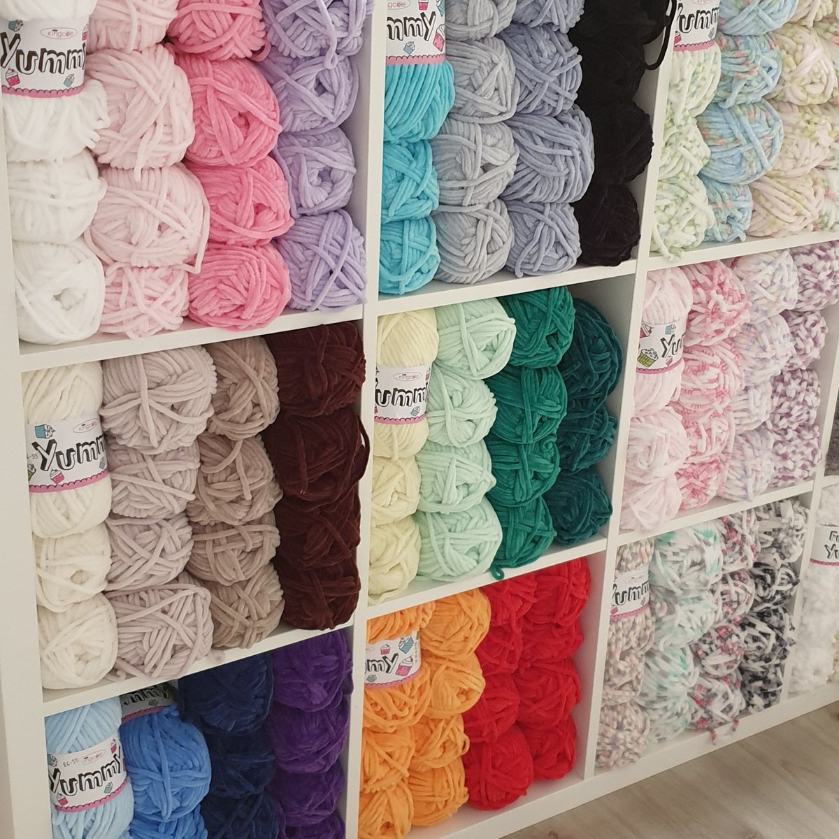 New colours of 'Yummy' yarn in stock and they are scrumptious 😁 Perfect for cosy and cute knitting and crochet projects. nimblethimbles.co.uk #NimbleThimblesSwindon #wiltshire #yummyyarn #kingcole #loveknitting #lovecrochet #SupportSmallBusiness