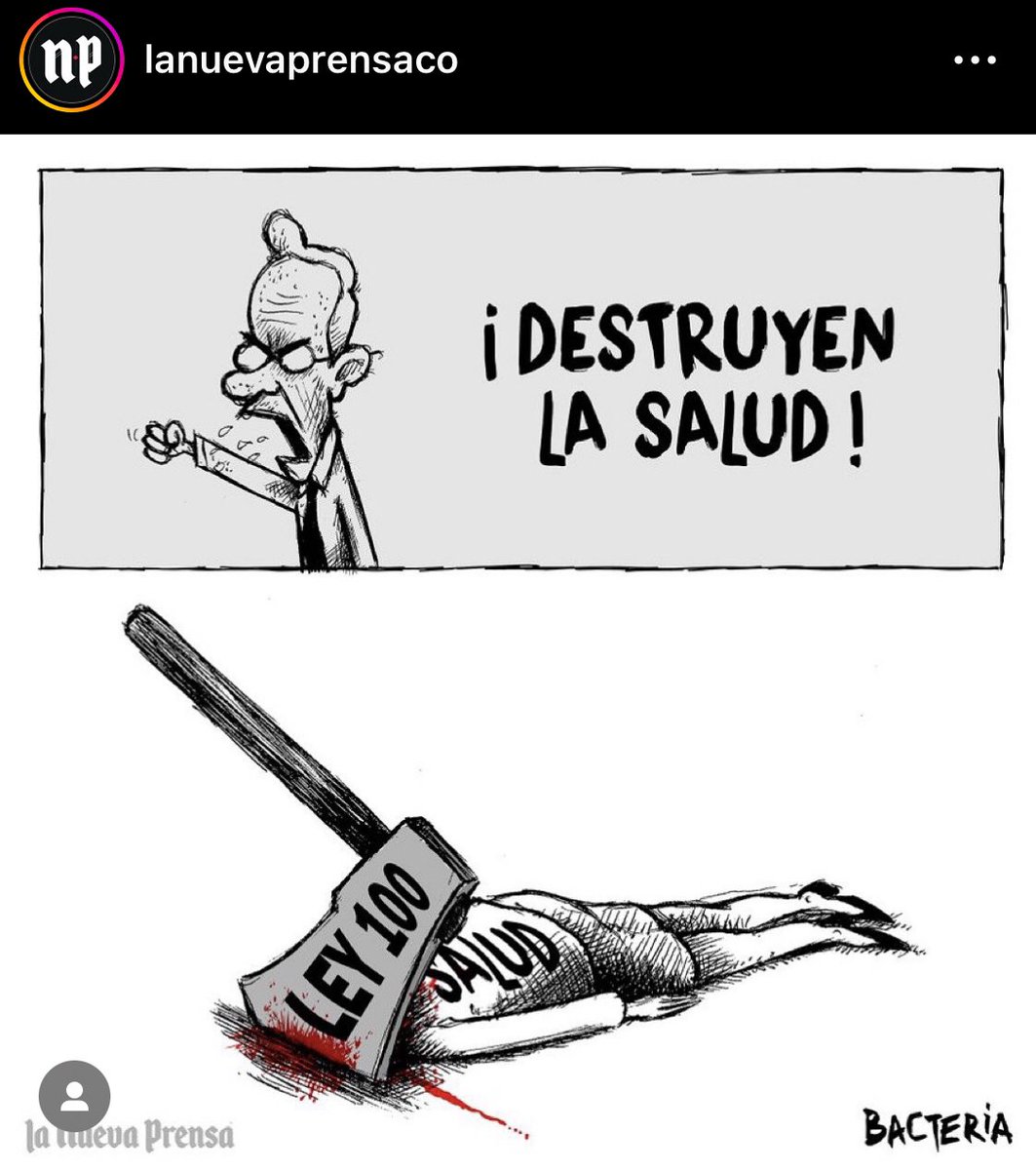 Tremenda caricatura del Matarife Álvaro Uribe Vélez y la Ley 100.