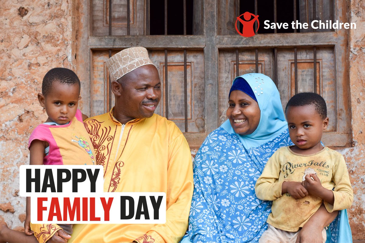 Happy Family Day! At Save the Children, we believe every child deserves a loving, supportive family. Families provide the nurturing environment where children grow, learn, & thrive. Today, let's celebrate the incredible role families play in shaping the future of our children.