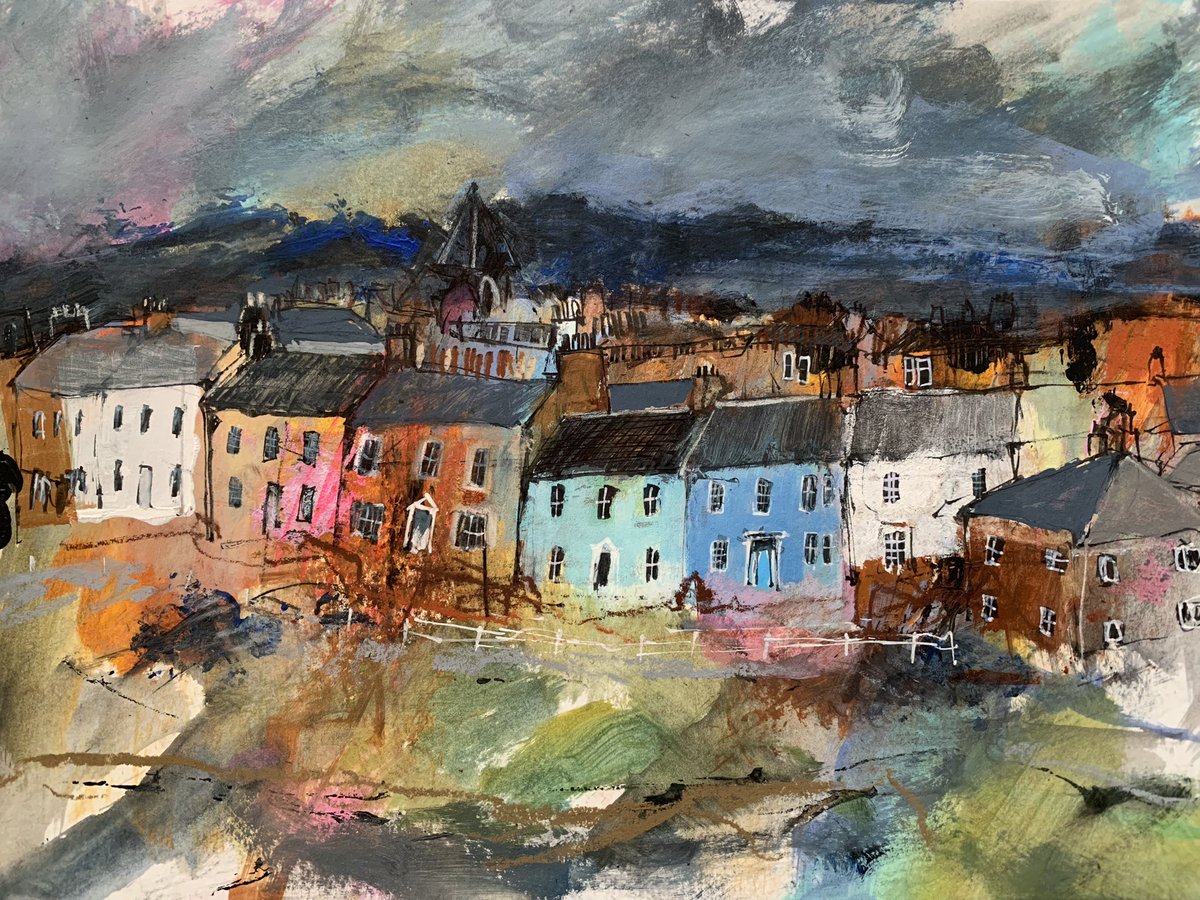 The Quadrant, North Berwick (mixed media on paper) #EastLothian available on my website