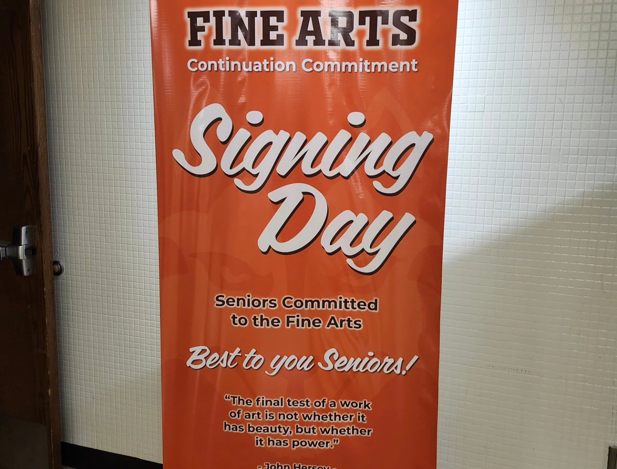 Congrats to this awesome group of seniors that have committed to continuing on with their participation in the fine and performing arts in their life after Hersey! Such a talented group! Great job by Ms. Becker for creating this new and exciting event!