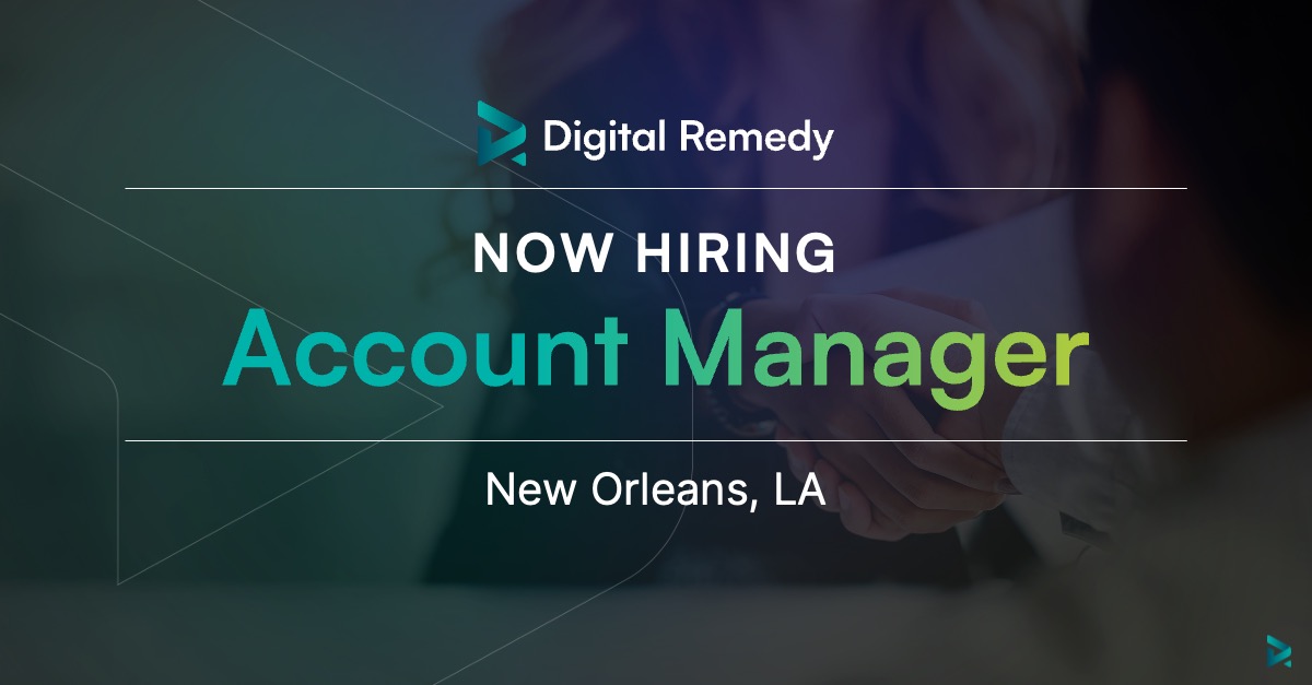 Our #ClientServices Team is searching for an #AccountManager! The Account Manager will be responsible for providing excellent customer service, ensuring seamless execution of digital campaigns, and ensuring that campaigns exceed performance benchmarks. hubs.la/Q02x9NkH0