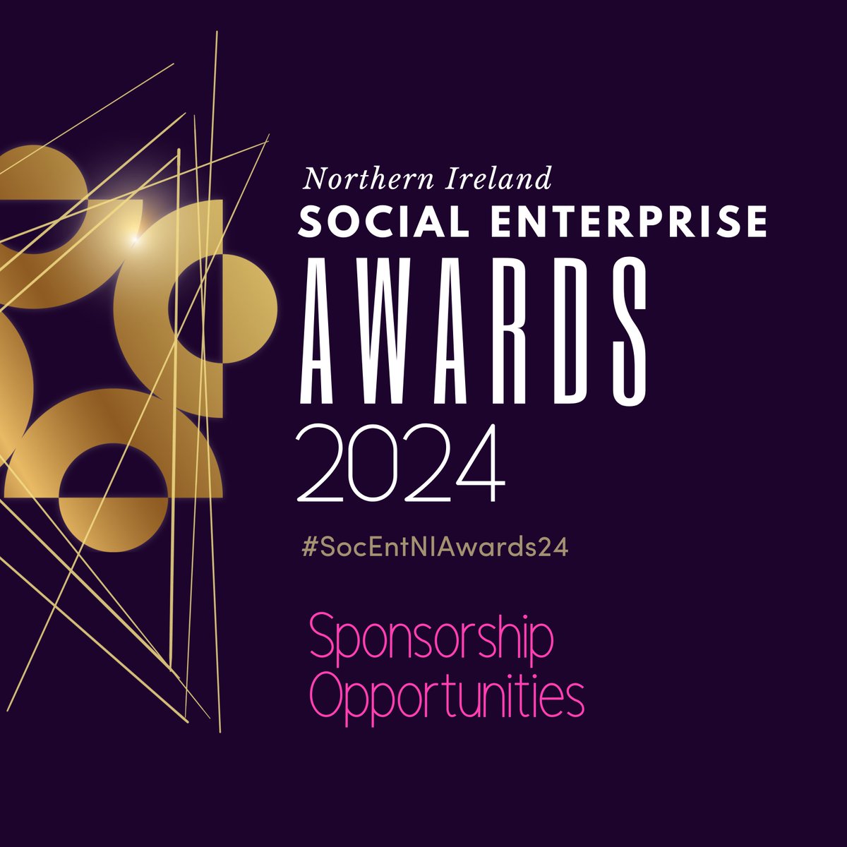#SocEntNIAwards24 will be open for applications from Monday 20th May 9am ☀️ 

We have some amazing Sponsorship Opportunities and various packages available for branding and marketing your own amazing business.  

Email catherine@socialenterpriseni.org for more information.