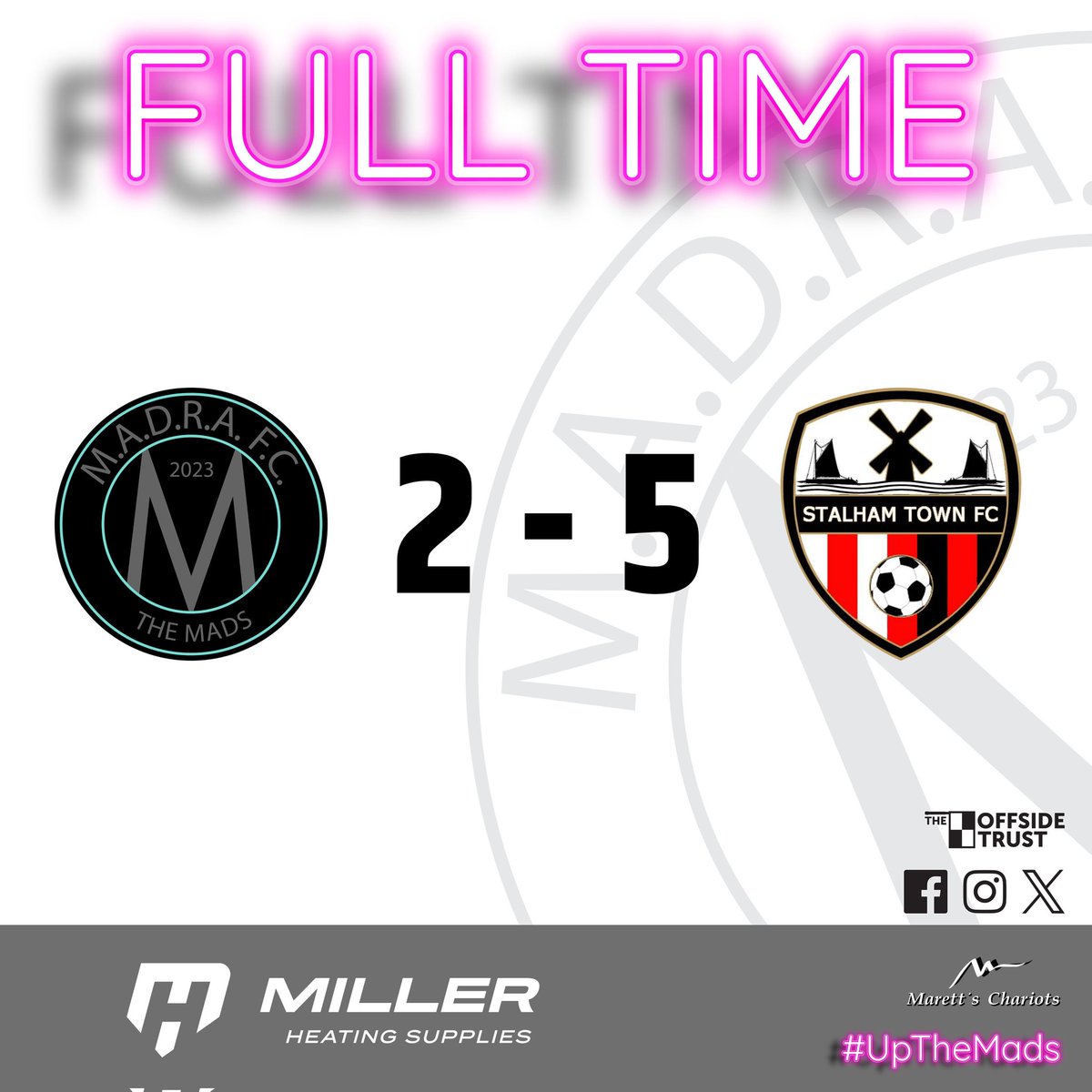 A difficult one to take last night. All credit to @StalhamTown Ressies who deserved the win.
See you next season in Div 1 👏.
#UpTheMads #WelcomeToTheMadhouse #Madness #TheMads #MadraFC #NorfolkFootball #OneStepBeyond