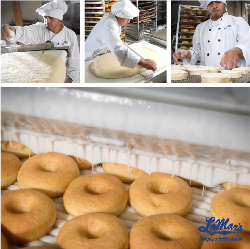 LaMarsDonuts's tweet image. Did you know it takes 3 hours to craft one Ray's Original glazed donut? 🍩 From hand-kneading the dough to the perfect glaze, each one is a labor of love. Stop by your local LaMar's today for a taste of perfection! #LaMarsDonuts #SimplyABetterDonut #MadeFreshDaily #HumpDay